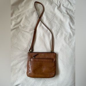 fossil leather crossbody bag